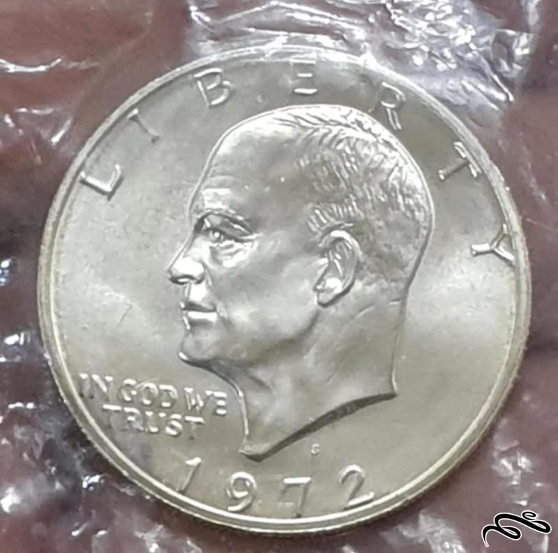 سکه بینظیر و بانکی 1 دلار نقره آمریکا 1972