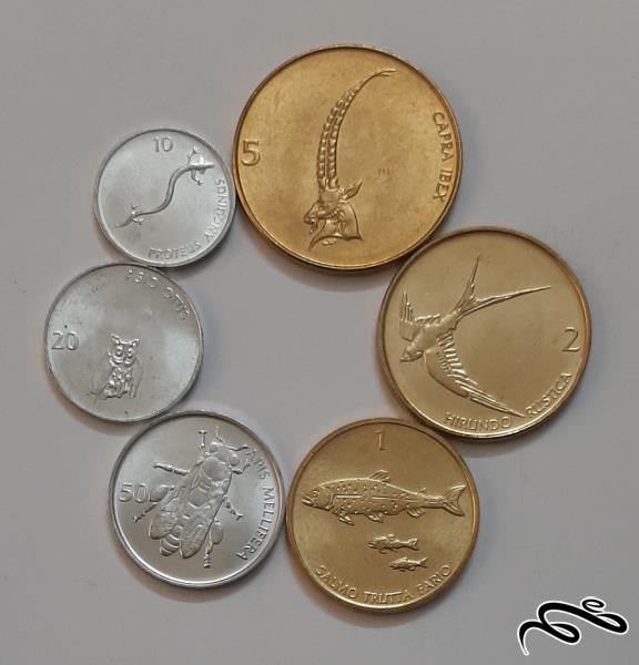 ست کامل سکه های اسلونی