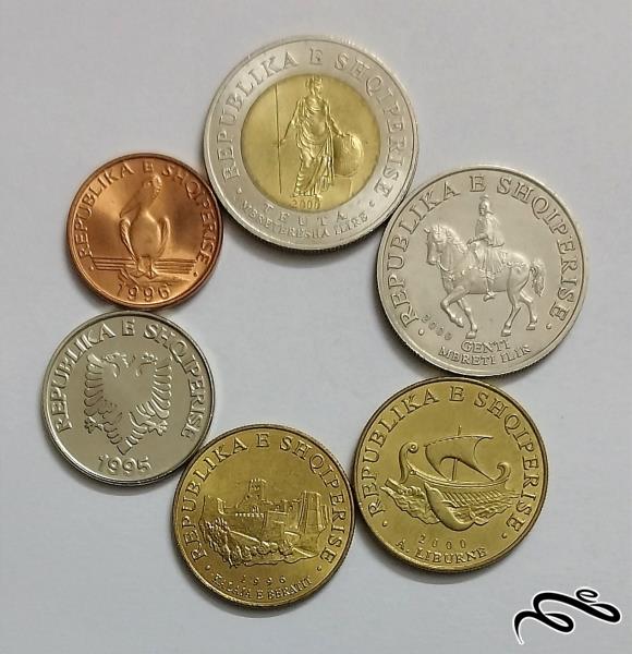 ست کامل سکه های آلبانی