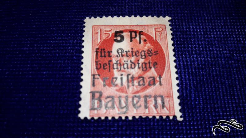 تمبر قدیمی و کلاسیک آلمان امپراطوری رایش سورشارژ