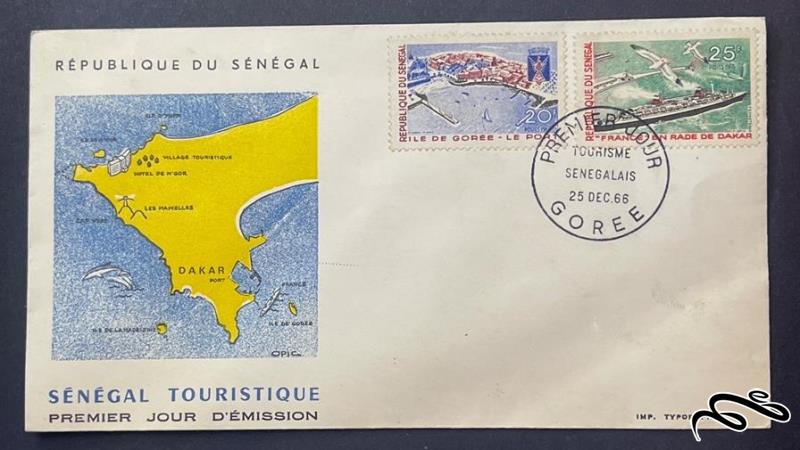 پاکت مهر روز 1966 خارجی . سنگال (2)