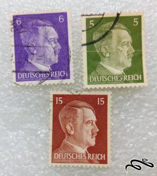 3 تمبر ارزشمند باطله خارجی.المان.هیتلر (99)2