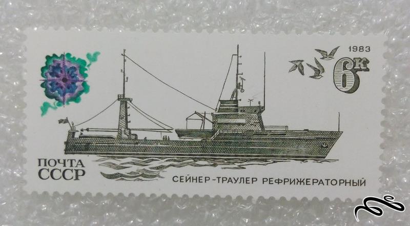 تمبر زیبای 1983 شوروی CCCP.کشتی جنگی (98)4 F