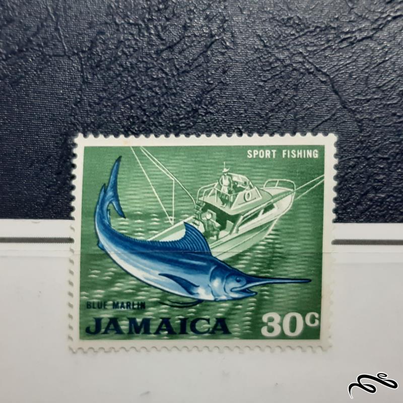 تمبر نیزه ماهی آبی - جامائیکا