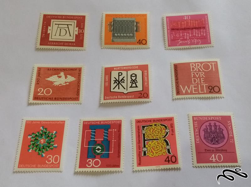 10 عدد تمبر آلمان نو و با چسب (117)