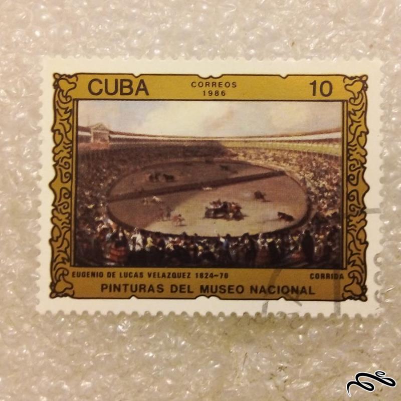 تمبر زیبای باارزش قدیمی ۱۹۸۶ کوبا . تابلویی (۹۲)۲