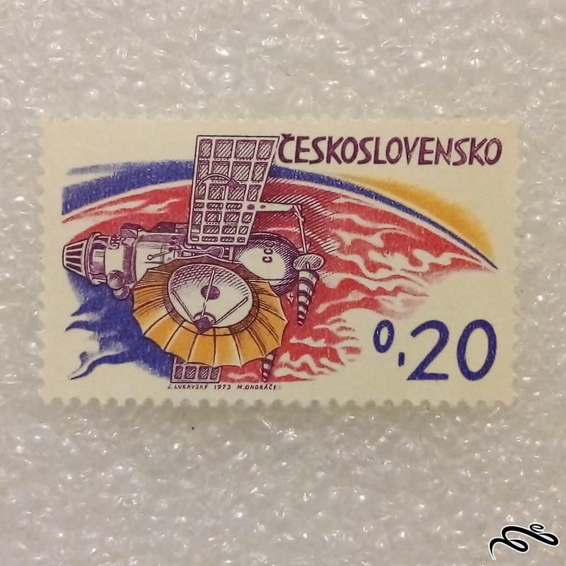 تمبر باارزش قدیمی ۱۹۷۳ چکسلواکی . مخابراتی (۹۸)۷