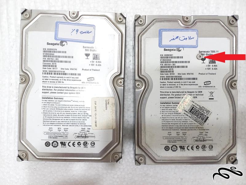 هارد Seagate ST3500320AS 500GB ساتا معیوب