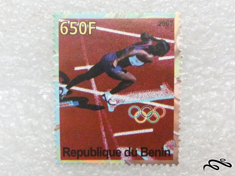 تمبر زیبای 2007 المپیک.دومیدانی.بنین (98)9+