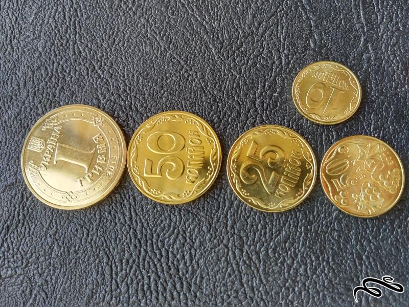 ست سکه های برنز اوکراین 5 قطعه