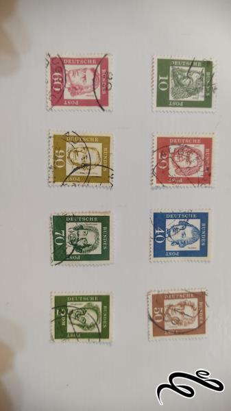 ست هشت  تایی تمبر از کشور آلمان