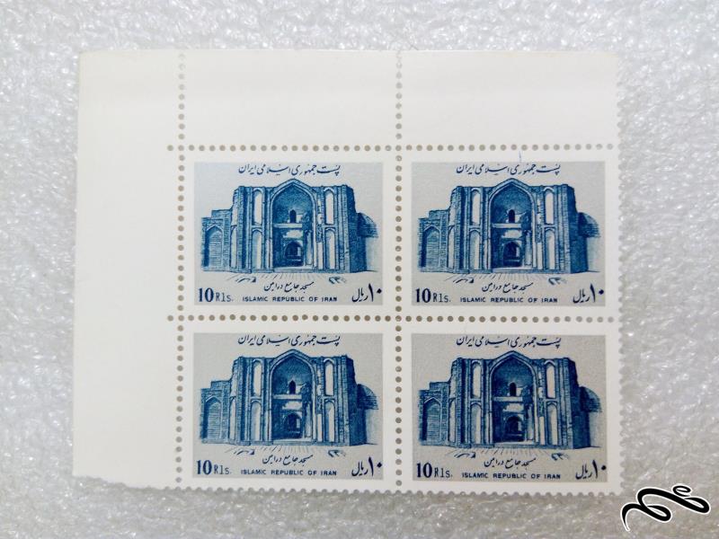 بلوک تمبر گوشه ورق پستی مسجد.ورامین (86)+ F