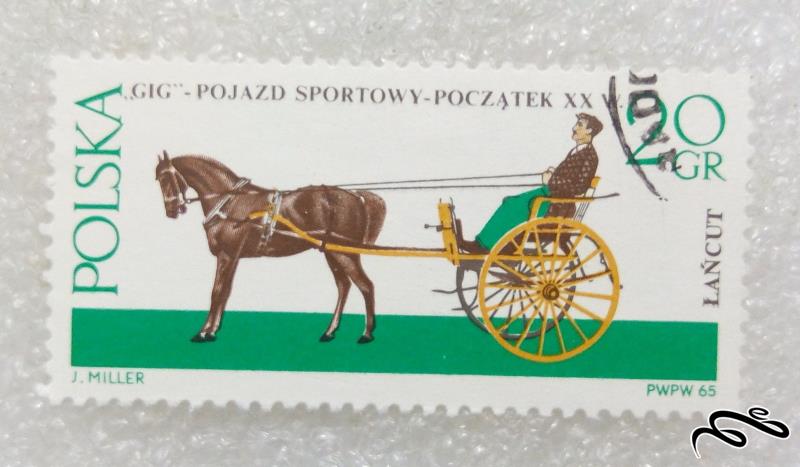 تمبر ارزشمند قدیمی لهستان کالسکه (۹۷)۷
