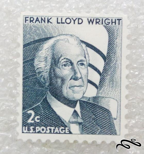 تمبر قدیمی ارزشمند 2 سنت آمریکا.فرانک لوید (98)7+F
