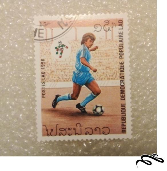 تمبر زیبای 1990 پوپولار / لائوس . فوتبال (93)0