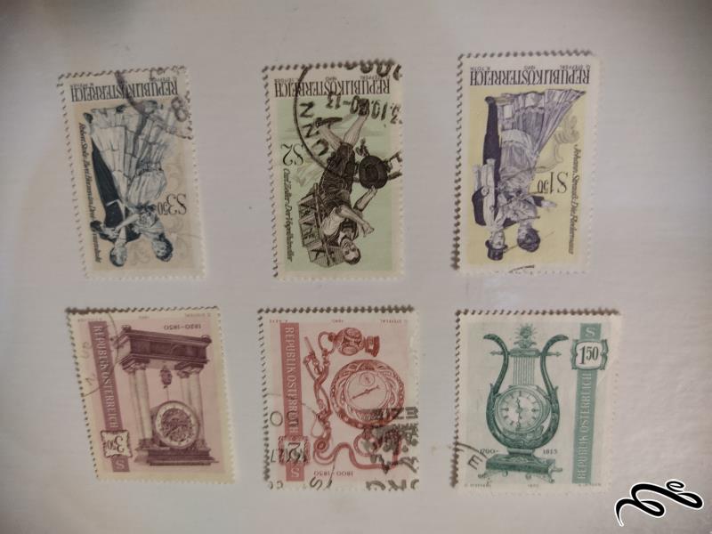ست شش  تایی زیبا تمبر از کشور اتریش