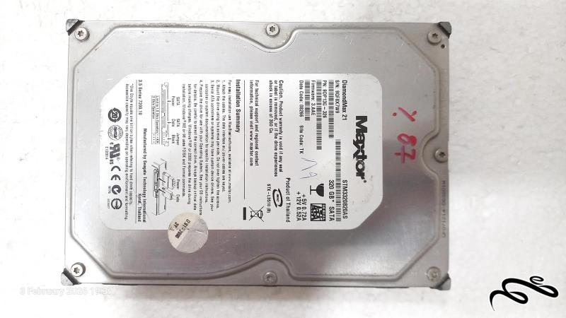 هارد Maxtor STM3320820AS 320GB سلامت 87 درصد SATA
