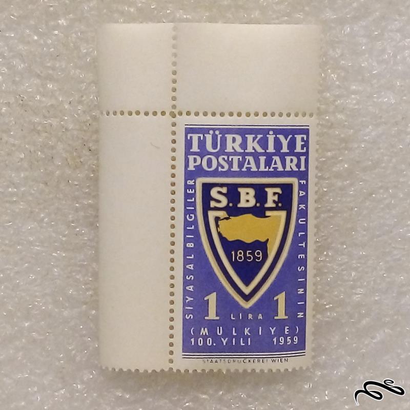 تمبر باارزش گوشه وزق قدیمی کلاسیک ترکیه (96)2