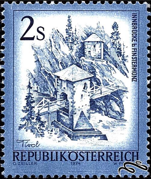 تمبر زیبای کلاسیک 1974 باارزش Landscapes of Austria  اتریش (94)5