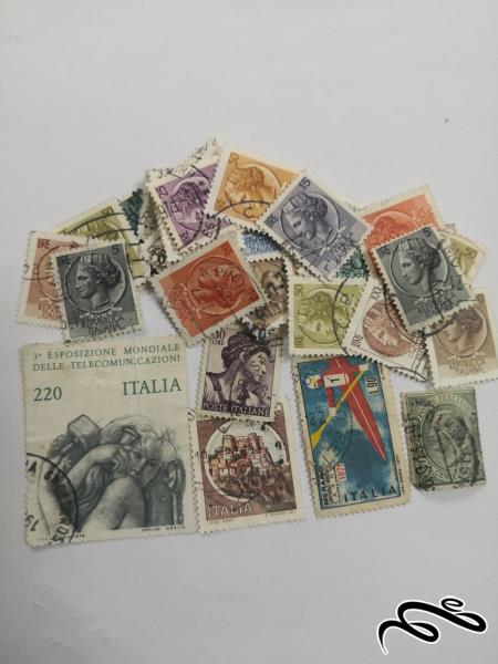 46 تمبر مهرخورده ایتالیا کد 15