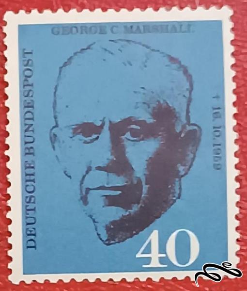 تمبر زیبای باارزش قدیمی 1959 مشاهیر المان . جورج مارشال (92)2