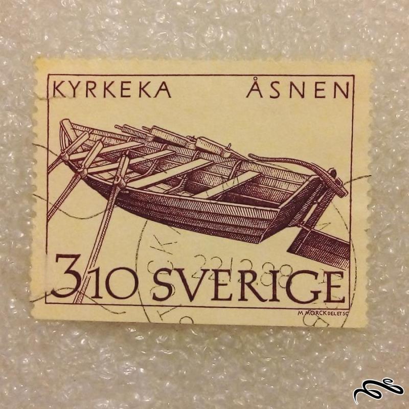 تمبر زیبای باارزش 1988 سوئد . قایق . باطله (93)3