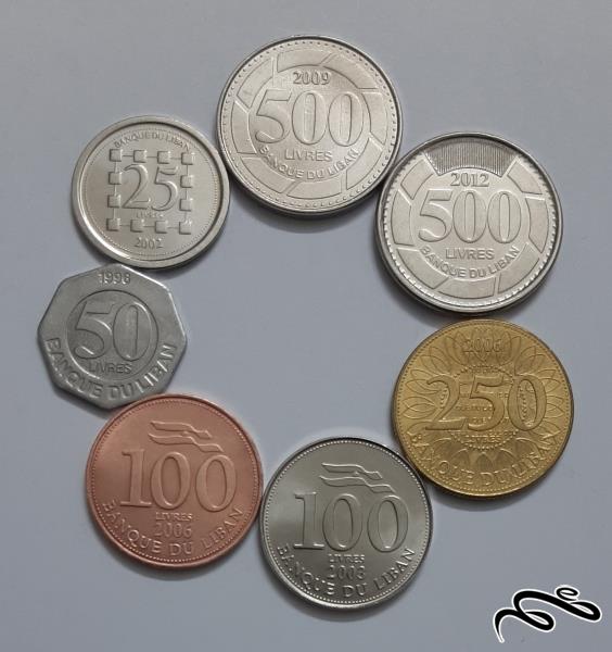 ست کامل سکه های لبنان