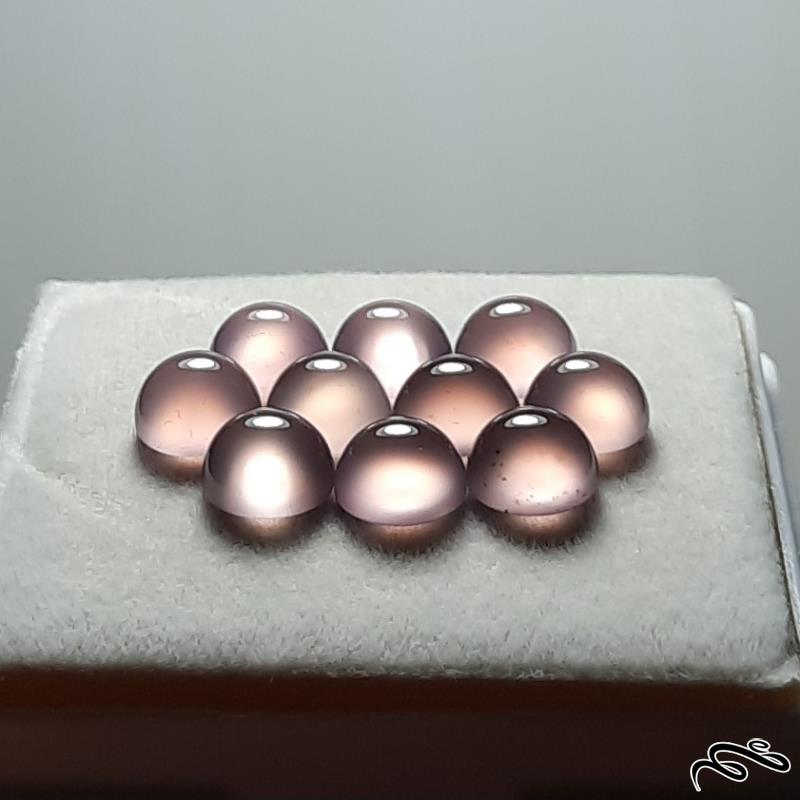 مجموعه 10 قطعه عقیق یاسی بشدت آبدار اصل معدنی