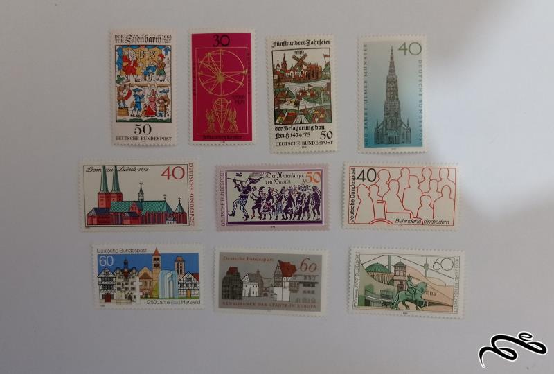 10 عدد تمبر نو و با چسب آلمان (55)