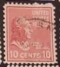 تمبر زیبای قدیمی 10 سنت امریکا شخصیت . باطله (94)0
