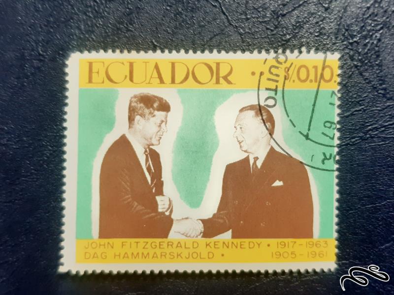 تمبر دیدار کندی رییس جمهور امریکا - 1963 اکوادور -1