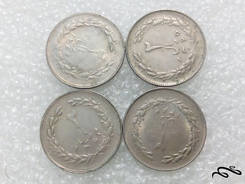 ۴ سکه زیبای ۲ ریال جمهوری با کیفیت (۴)۴۳۸