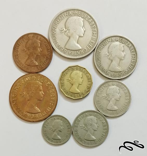ست ارزشمند سکه های الیزابت دوم بریتانیا