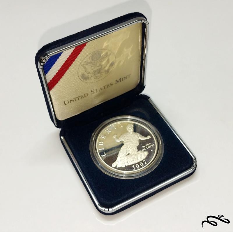 سکه نقره یک دلاری یادبودی آمریکا 1997