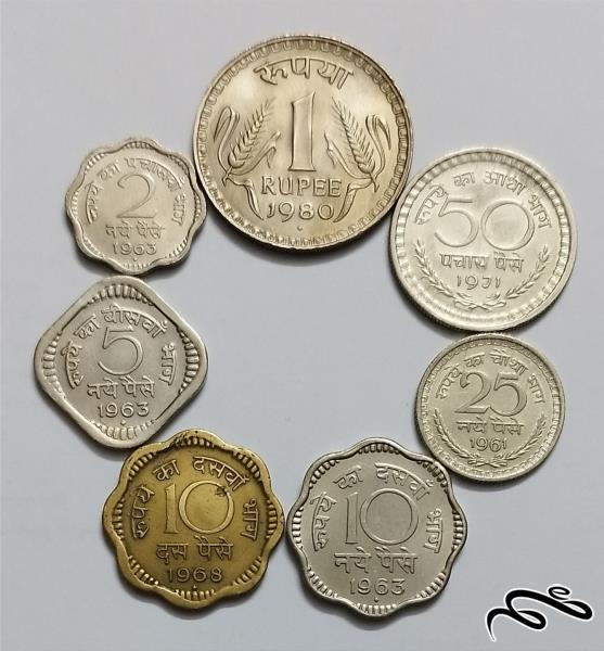 ست کامل سکه های قدیم هند
