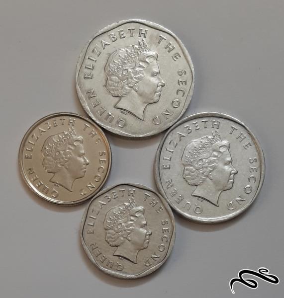 ست کامل سکه های دول شرق کارائیب