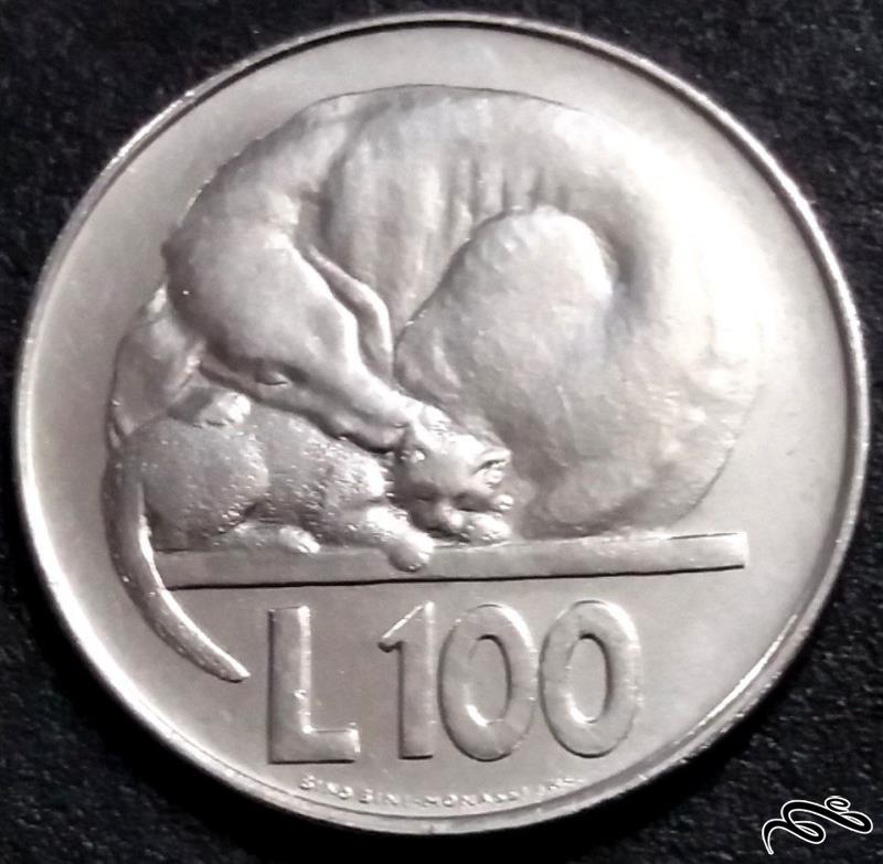 100 لیر یادبود و کمیاب 1975 سان مارینو   (گالری بخشایش)