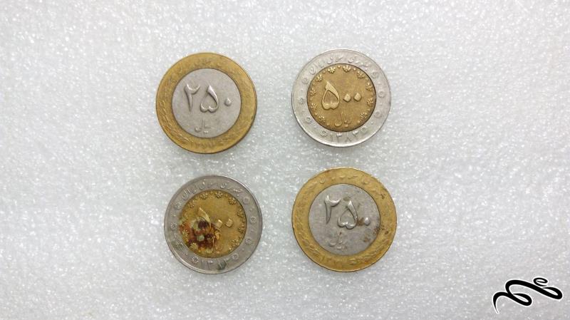 ۴ سکه زیبای مختلف بایمتال.دوتیکه (۳)۳۶۷