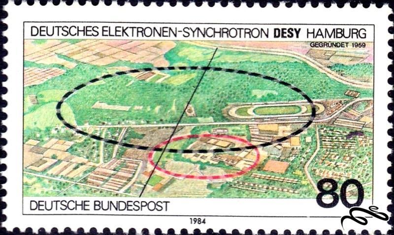 تمبر زیبای ۱۹۸۴ باارزش Synchrotron Center in Hamburg المان (۹۳)۰