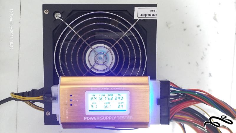 پاور بی نام کد 1853 فن بزرگ 24 پین