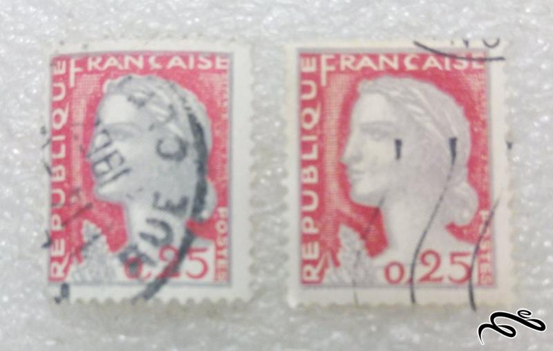 ۲ تمبر ارزشمند ۱۹۶۱ خارجی.فرانسه.باطله (۹۹)۱