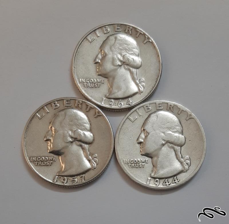 ست سکه های نقره 25 سنتی آمریکا