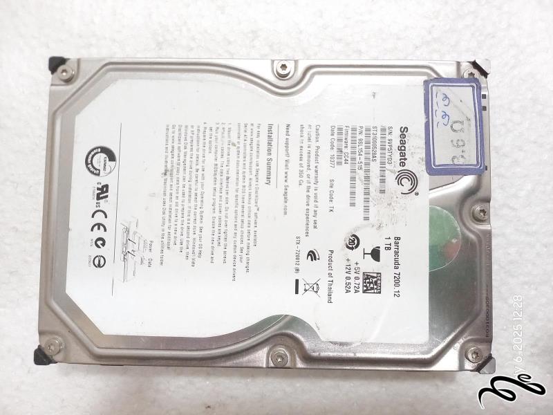 هارد سیگیت ST31000528AS یک ترابایت معیوب
