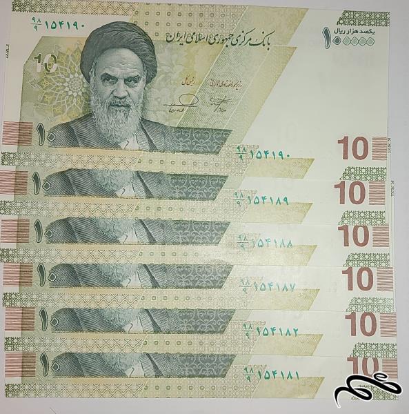 سه جفت(6عدد) اسکناس10000 تومانی فرزین