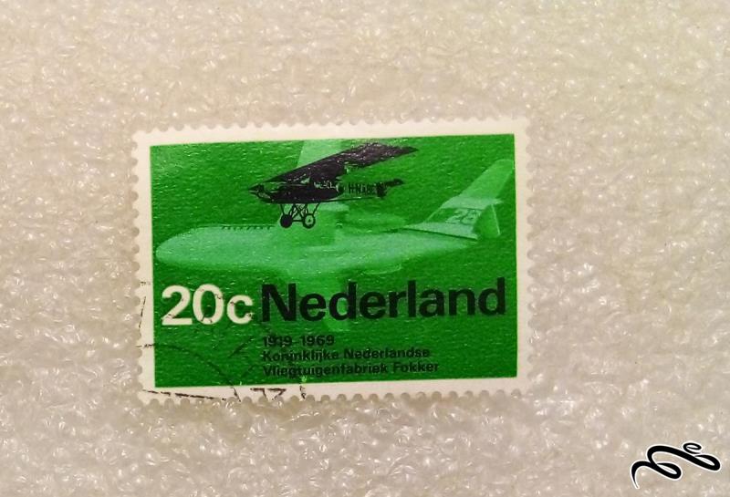 تمبر باارزش قدیمی 1969 هلند. هواپیما (93)3