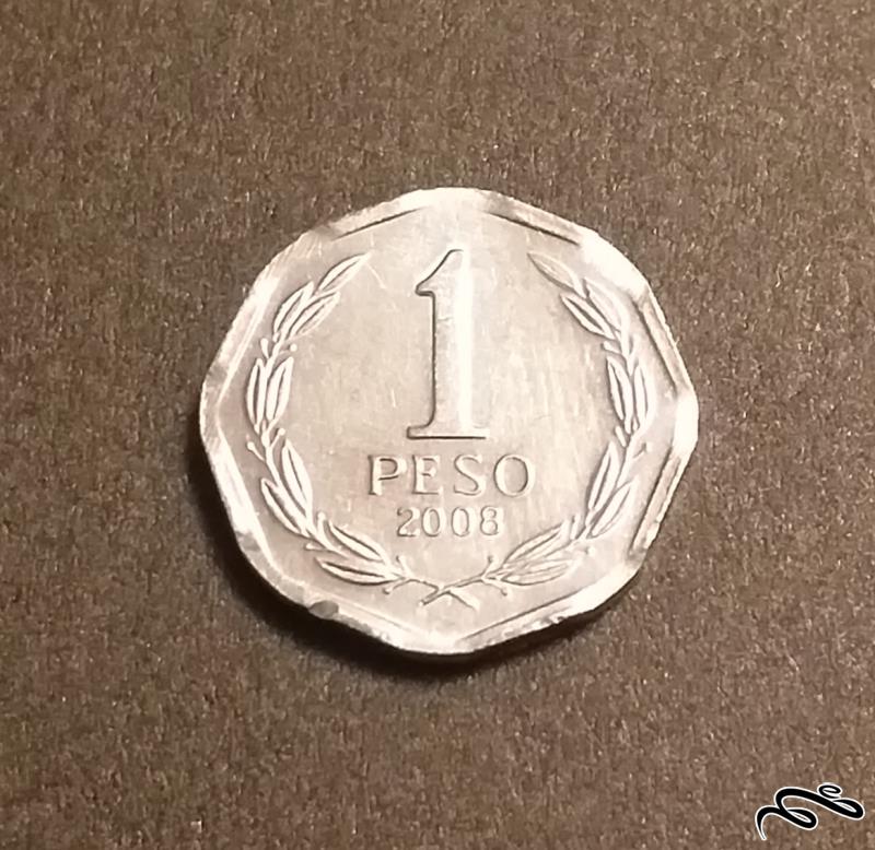 سکه 1 پزو شیلی 2008