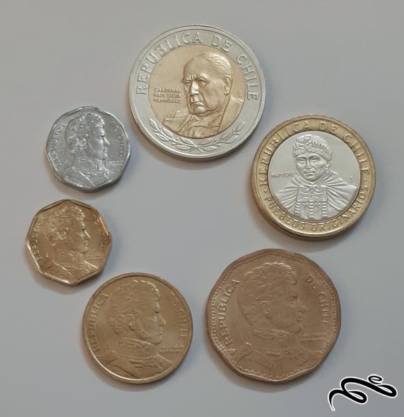 ست کامل سکه های شیلی