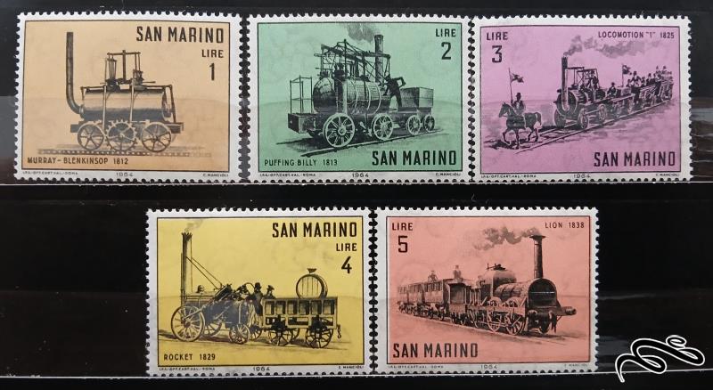 لوکوموتیوها locomotives / سن مارینو 1964
