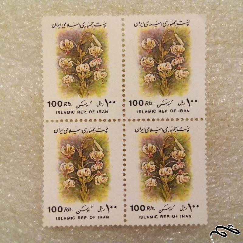 بلوک تمبر 1371 ششم پستی گل سوسن (80)