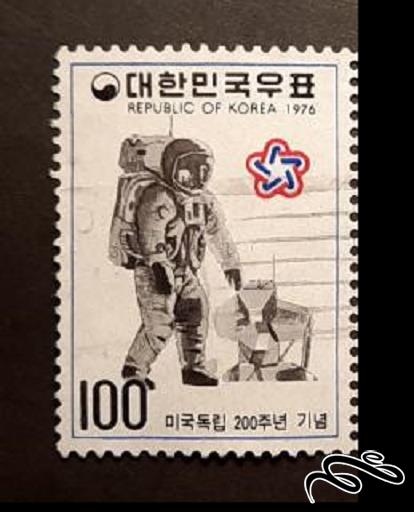 تمبر زیبای قدیمی ۱۹۷۶ کره . باطله (۹۴)۲